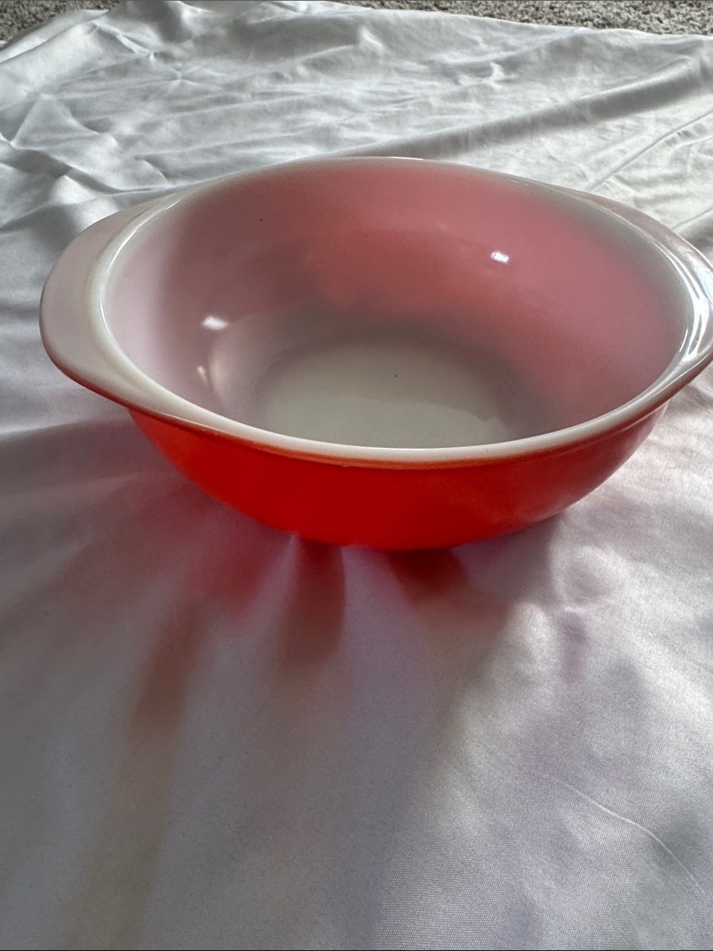 Pyrex Red and White Mixing Bowl